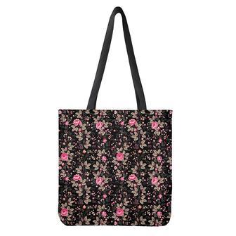 Pink Floral Flower Pattern Print Tote Bag | Newhawaiianshirts AU