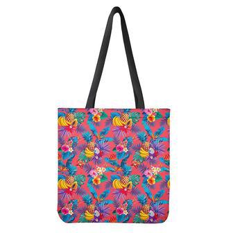 Pink Hawaiian Fruits Pattern Print Tote Bag | Newhawaiianshirts UK