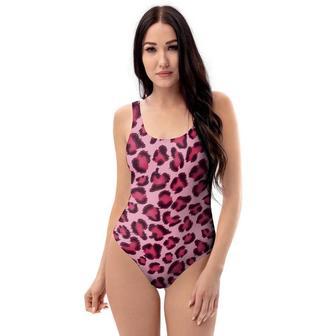 Pink Leopard Print One Piece Swimsuite | Newhawaiianshirts