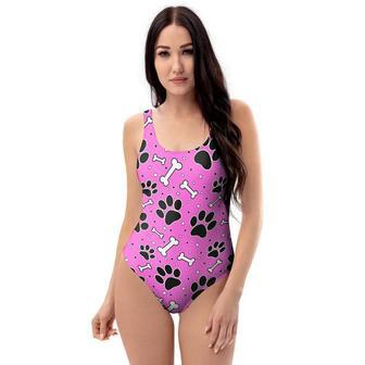 Pink Paw One Piece Swimsuite | Newhawaiianshirts DE