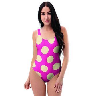 Pink Polka Dot One Piece Swimsuite | Newhawaiianshirts DE