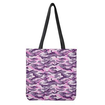 Pink Purple And Grey Camouflage Print Tote Bag | Newhawaiianshirts AU