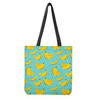 Polka Dot Banana Pattern Print Tote Bag | Newhawaiianshirts UK