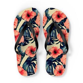 Poppy Floral Flip-Flops. | Newhawaiianshirts CA