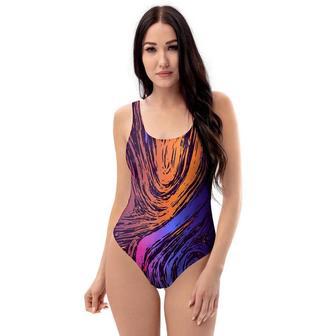 Psychedelic Abstract One Piece Swimsuite | Newhawaiianshirts CA