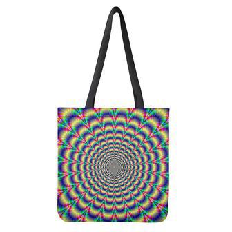 Psychedelic Explosion Optical Illusion Tote Bag | Newhawaiianshirts CA