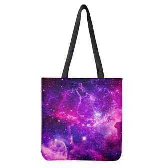 Purple Bursting Galaxy Space Print Tote Bag | Newhawaiianshirts