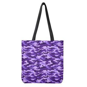 Purple Camouflage Print Tote Bag | Newhawaiianshirts DE