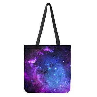 Purple Galaxy Space Blue Starfield Print Tote Bag | Newhawaiianshirts