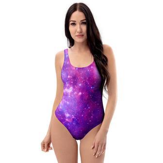 Purple Galaxy Space One Piece Swimsuite | Newhawaiianshirts