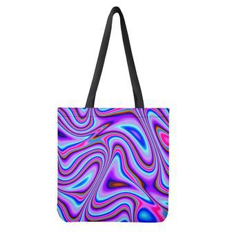 Purple Psychedelic Trippy Print Tote Bag | Newhawaiianshirts UK