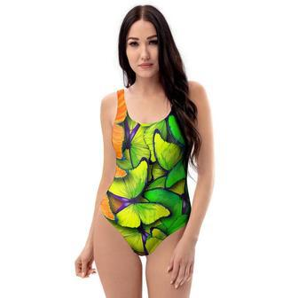 Rainbow Butterfly Print One Piece Swimsuite | Newhawaiianshirts DE