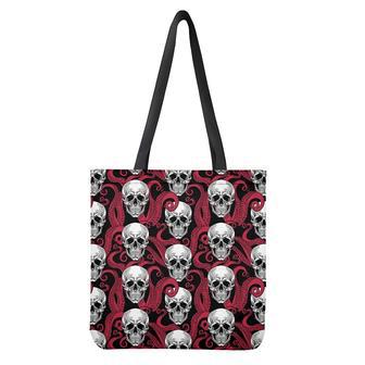 Red Octopus Skull Pattern Print Tote Bag | Newhawaiianshirts