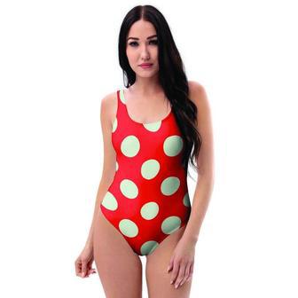 Red Polka Dot One Piece Swimsuite | Newhawaiianshirts