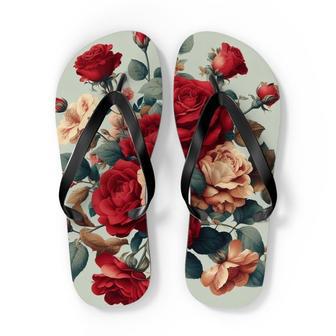 Rose Floral Flip-Flops | Newhawaiianshirts AU