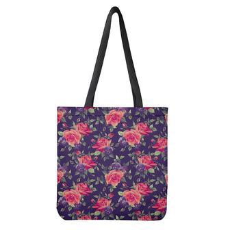 Rose Pansy Floral Flower Pattern Print Tote Bag | Newhawaiianshirts