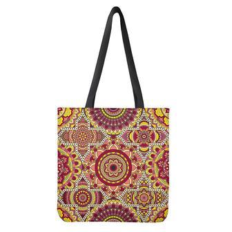 Sangria Mandala Bohemian Pattern Print Tote Bag | Newhawaiianshirts CA