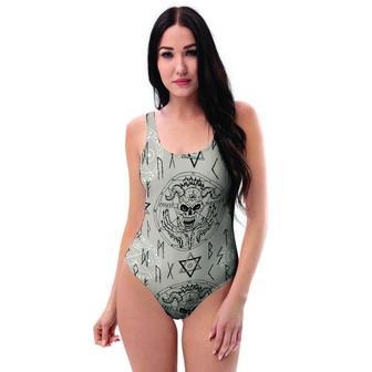 Satanic Devil Gothic Witch One Piece Swimsuite | Newhawaiianshirts