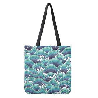 Sea Wave Surfing Pattern Print Tote Bag | Newhawaiianshirts AU