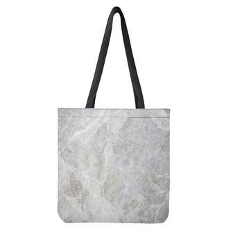 Silver Grey Marble Print Tote Bag | Newhawaiianshirts DE