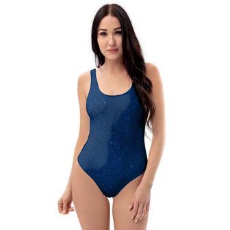 Space Blue Galaxy One Piece Swimsuite | Newhawaiianshirts UK