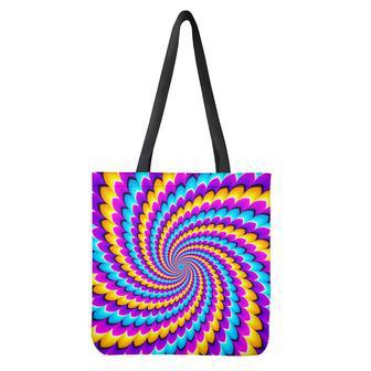 Spiral Colors Moving Optical Illusion Tote Bag | Newhawaiianshirts DE