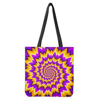 Spiral Expansion Moving Optical Illusion Tote Bag | Newhawaiianshirts CA