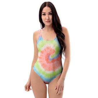 Spiral Tie Dye One Piece Swimsuite | Newhawaiianshirts DE