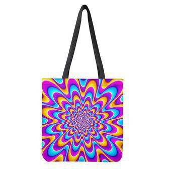 Splashing Colors Moving Optical Illusion Tote Bag | Newhawaiianshirts DE