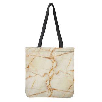 Sugar Brown Marble Print Tote Bag | Newhawaiianshirts AU