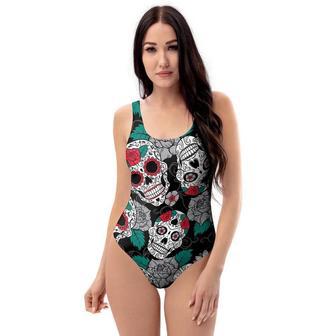 Sugar Skull One Piece Swimsuite | Newhawaiianshirts AU