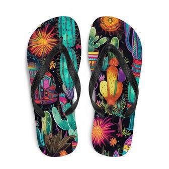 Sun Burst Cactus Flip-Flops | Newhawaiianshirts DE