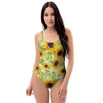 Sunflower Blue One Piece Swimsuite | Newhawaiianshirts UK