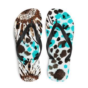 Sunflower Watercolor Flip-Flops | Newhawaiianshirts UK