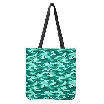 Teal Camouflage Print Tote Bag | Newhawaiianshirts UK