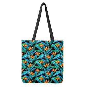 Teal Tropical Pattern Print Tote Bag | Newhawaiianshirts DE