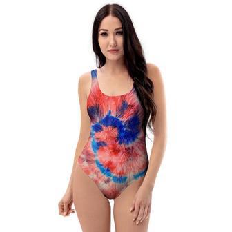 Tie Dye Swirl Batik One Piece Swimsuite | Newhawaiianshirts AU