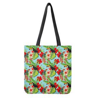 Toucan Parrot Tropical Pattern Print Tote Bag | Newhawaiianshirts DE