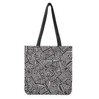 Tribal Aztec Geometric Pattern Print Tote Bag | Newhawaiianshirts CA