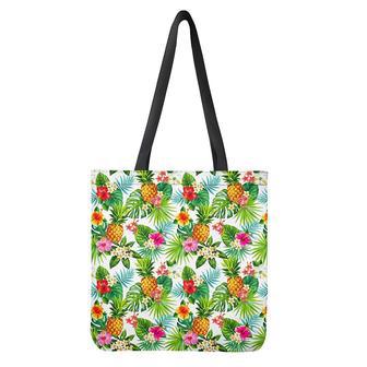 Tropical Aloha Pineapple Pattern Print Tote Bag | Newhawaiianshirts