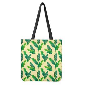 Tropical Banana Palm Leaf Pattern Print Tote Bag | Newhawaiianshirts AU