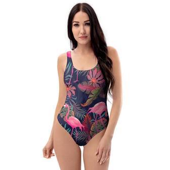 Tropical Flamingo Hawaiian Print One Piece Swimsuite | Newhawaiianshirts AU