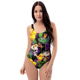 Tropical Hawaiian Skull One Piece Swimsuite | Newhawaiianshirts AU