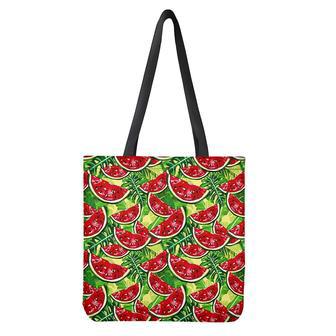 Tropical Leaves Watermelon Pattern Print Tote Bag | Newhawaiianshirts