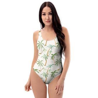 Tropical Palm Tree Hawaiian Print One Piece Swimsuite | Newhawaiianshirts AU