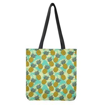 Tropical Vintage Pineapple Pattern Print Tote Bag | Newhawaiianshirts