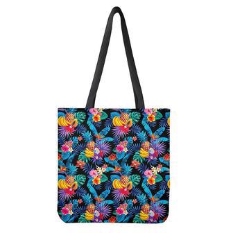 Turquoise Hawaiian Fruits Pattern Print Tote Bag | Newhawaiianshirts CA