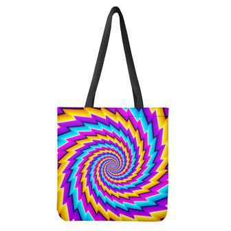 Twisted Spiral Moving Optical Illusion Tote Bag | Newhawaiianshirts CA