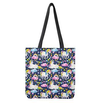 Unicorn Night Festival Pattern Print Tote Bag | Newhawaiianshirts AU