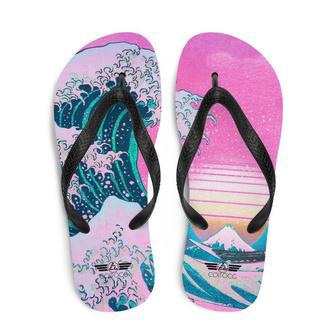 Vaporwave Flip Flops. | Newhawaiianshirts